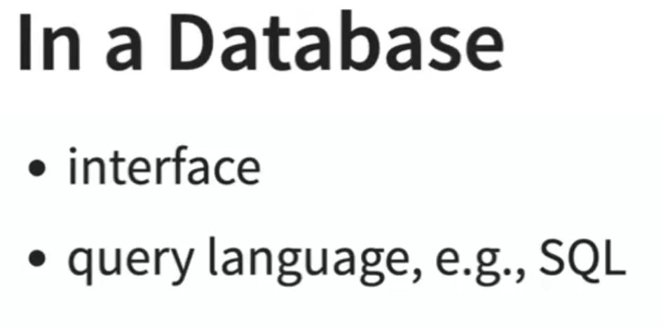In a Database
